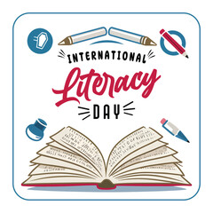 International Literacy Day, celebrated annually on 8 September, inspires creative designs: banners, posters, social media posts, backgrounds, templates, and postcards.