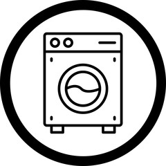 Washing Machine Vector Icon Design