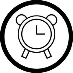 Alarm Clock Vector Icon Design