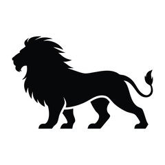 Lion stance silhouette vector logo