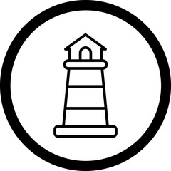 Lighthouse Vector Icon Design