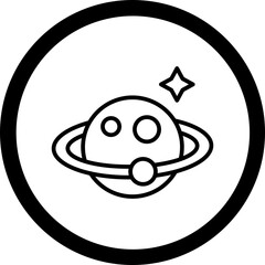 Saturn Vector Icon Design
