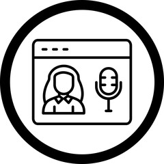 Webcast Vector Icon Design