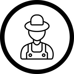 Farmer Vector Icon Design