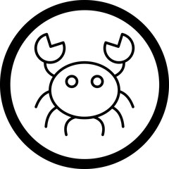 Fototapeta premium Crab Vector Icon Design