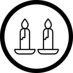 Candle Vector Icon Design