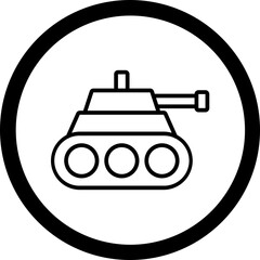 Tank Vector Icon Design