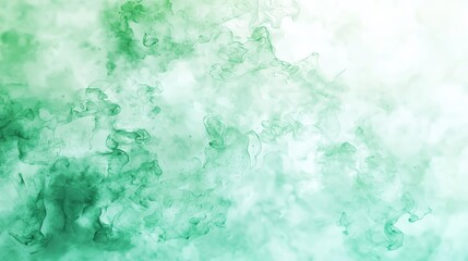 Obraz premium A serene watercolor, swirling abstract green background evoking calmness and tranquility, perfect for design and art projects.