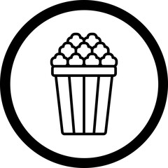 Popcorn Vector Icon Design