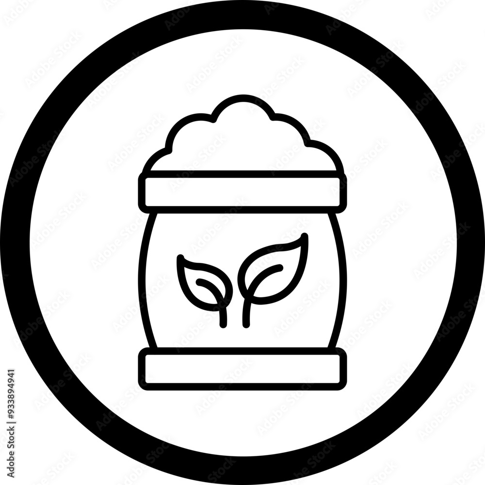 Sticker fertilizer vector icon design