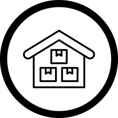 Warehouse Vector Icon Design