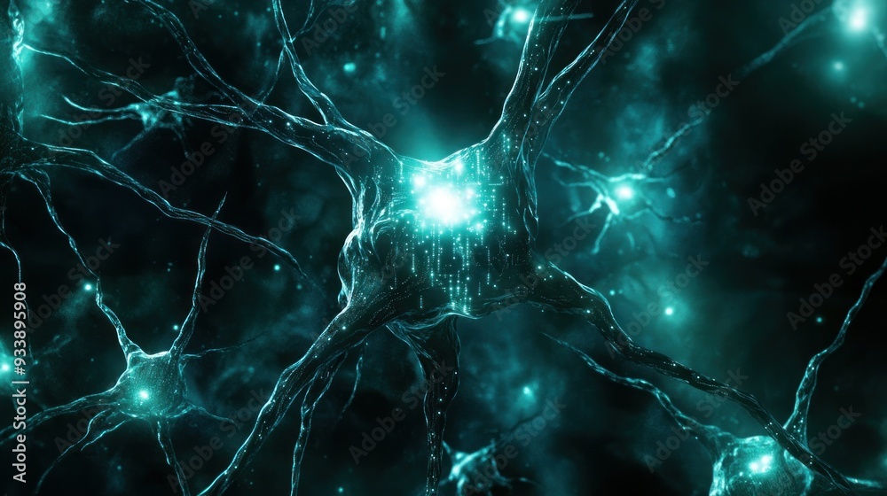 Poster A Single Neuron with Glowing Axons and Dendrites