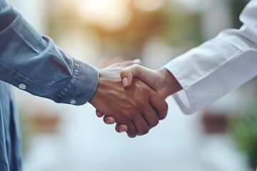 A Warm Handshake Symbolizing Partnership and Trust