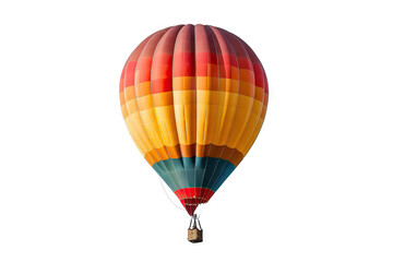 Hot air balloon soaring above a reptile-aircraft transport area. White aerostat contrasts with the outdoor setting, capturing a unique air sports scene.