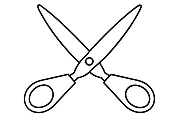 A Scissor line art vector illustration