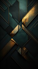 Obraz premium Abstract geometric background with gold accents.