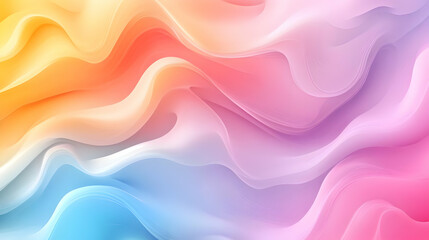 Obraz premium Abstract Colorful Wavy Background with Gradient of Yellow, Orange, Pink, and Blue Colors
