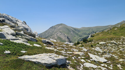 Le pic de Costabonne vu depuis les Esquerdes de Rotjà