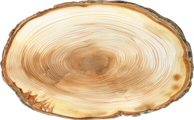wood cross section age annual ring frame fall season tree groth circle texture year watercolor maple thanksgiving christmas botany log organic minimal warm change time isolated clipart