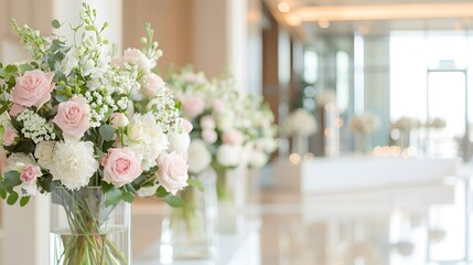 flowers in the hotel lobby