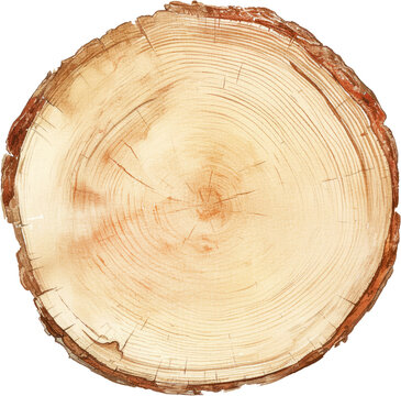 wood cross section age annual ring frame fall season tree groth circle texture year watercolor maple thanksgiving christmas botany log organic minimal warm change time isolated clipart