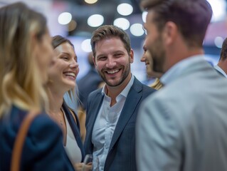 A man and two women at trade shows demonstrate products, effectively highlighting their features and benefits.