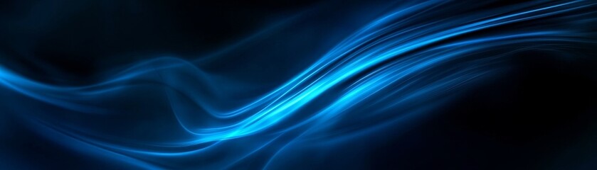 Abstract Blue Glowing Lines on Black Background, abstract, digital art, background, design