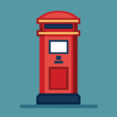 Obraz premium British Post Box Vector Design Illustration