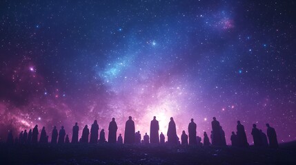 Celestial Choir in a Mystical Midnight Wilderness