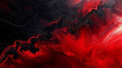 Abstract Red and Black Swirls, abstract art, fluid art, abstract painting, red and black