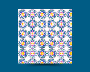 Stylish flower line pattern background