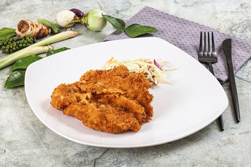 Tonkatsu fried cutlet with cabbage