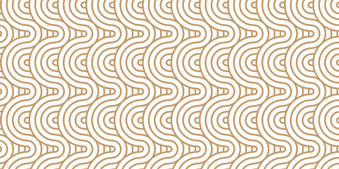 Vector overlapping traditional geometric creative wave circle minimal lapping textile round texture. orange an brown fabric lapping element repeat swirl geometrical background.