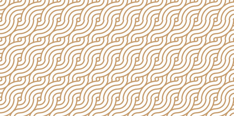 Fototapeta premium Vector overlapping traditional geometric creative wave circle minimal lapping textile round texture. orange an brown fabric lapping element repeat swirl geometrical background.