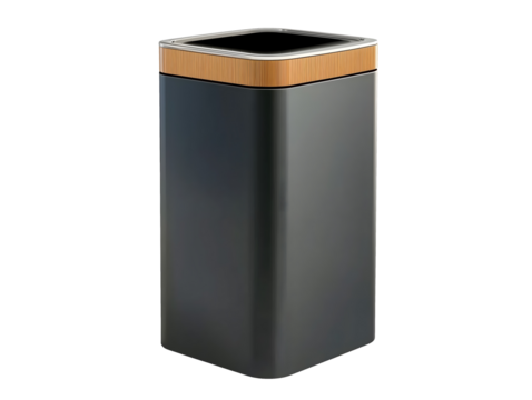 Modern trash bin isolated on transparent or white background