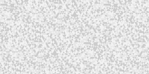 Vector geometric seamless technology gray and white diamond triangle background. Abstract digital grid light pattern white Polygon Mosaic triangle business and corporate background.