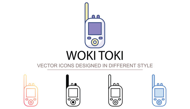 woki toki icon design with white background stock illustration