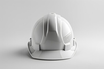 Fototapeta premium Sleek White Hard Hat for Construction Safety