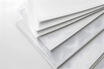 Obraz premium A Neat Stack of Blank White Paper Ready for Creativity