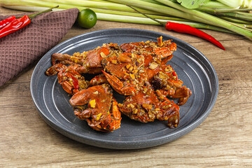 Steamed Spider crab Claws in tamatind sauce