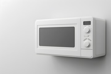 Obraz premium Modern White Wall-Mounted Microwave Oven Design