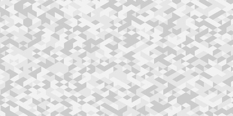 Vector geometric seamless technology gray and white diamond triangle background. Abstract digital grid light pattern white Polygon Mosaic triangle business and corporate background.