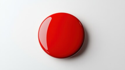 Bright red easy button placed on a minimalist white background, symbolizing simplicity, efficiency, and user-friendly solutions in modern technology or business.