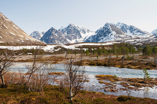 nature sceneries on the road frem tennevoll to Alta, Northern Norway