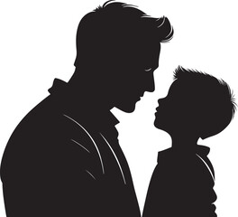 father with child silhouette