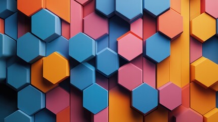 Abstract Hexagon Pattern