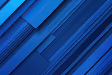 Obraz premium Blue Gradient Background with Diagonal Lines and Geometric Shapes. AI generated illustration