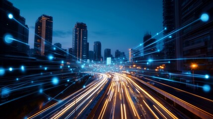 Fototapeta premium Future Urban Living with 5G
