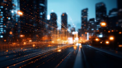 Fototapeta premium 5G Network Enhancing Urban Life