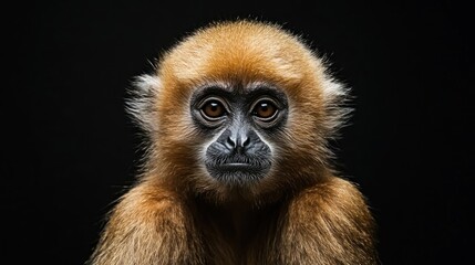 Obraz premium Close-up Portrait of a Young Gibbon